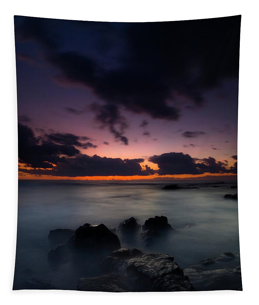 Beach Tapestry featuring the photograph Night Ocean by Christopher Johnson