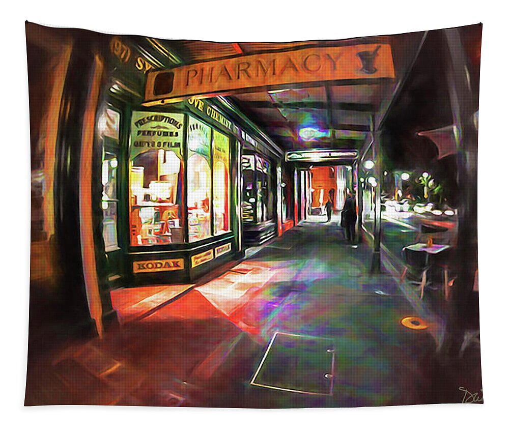 Sydney Tapestry featuring the photograph Nighttime Strolling in Sydney by Peggy Dietz