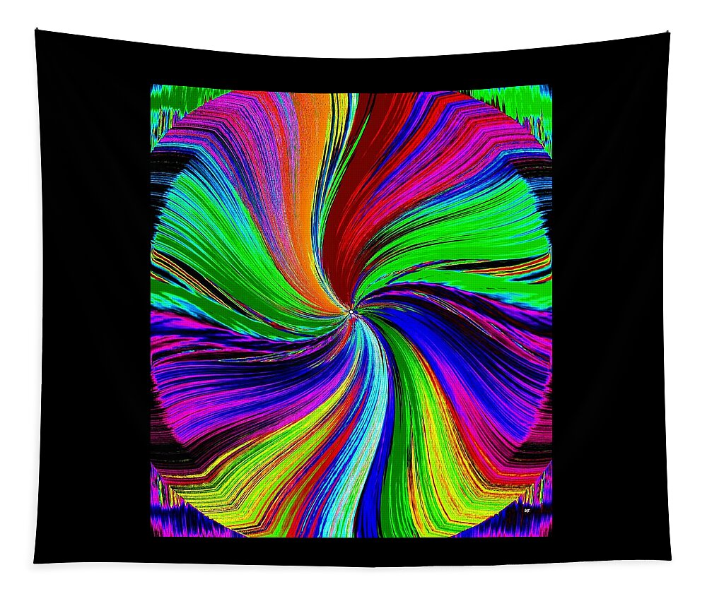 Multi-colored Tapestry featuring the digital art No Color Unturned by Will Borden