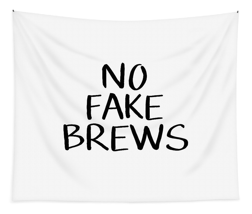 Coffee Tapestry featuring the digital art No Fake Brews- Art by Linda Woods by Linda Woods