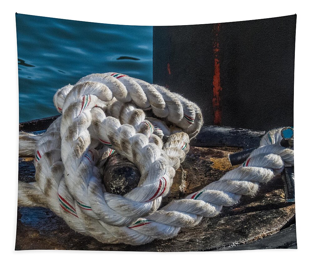 Rope Tapestry featuring the photograph Ship Rope by Patti Deters