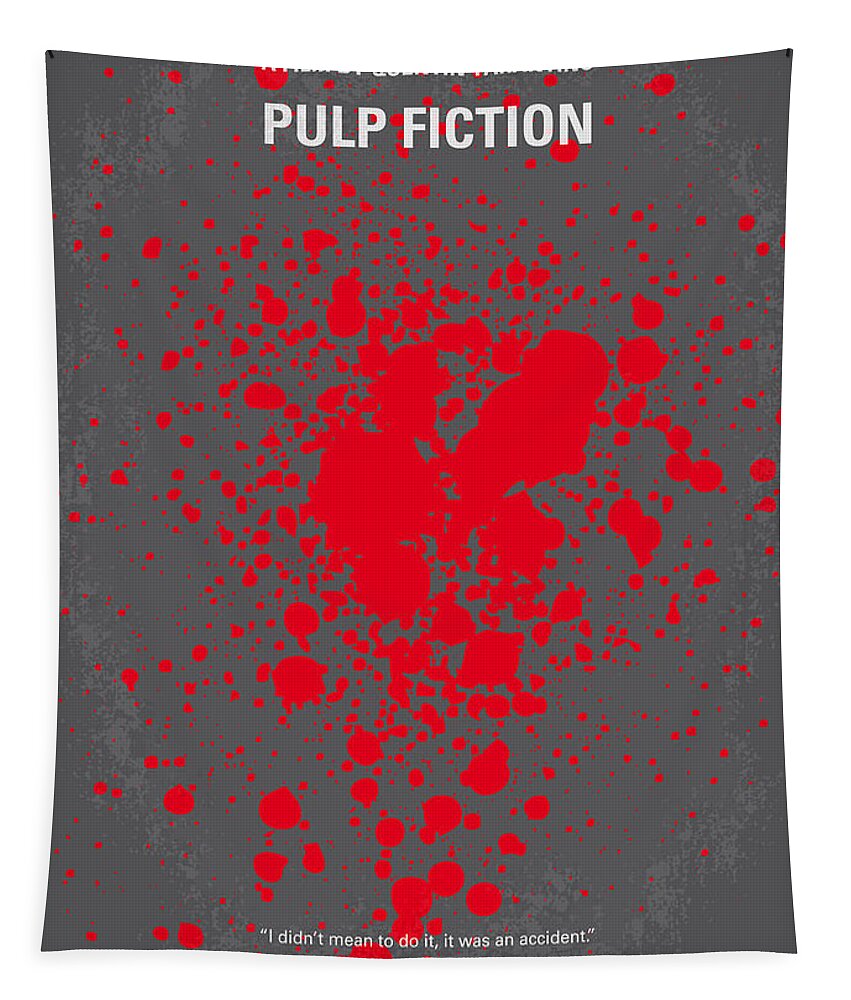 Pulp Fiction Tapestry featuring the digital art No067 My Pulp Fiction minimal movie poster by Chungkong Art