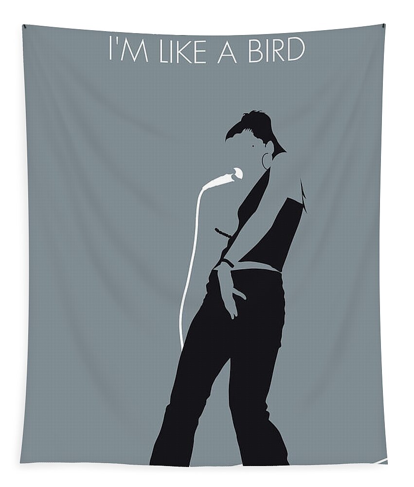Nelly Tapestry featuring the digital art No077 MY Nelly Furtado Minimal Music poster by Chungkong Art