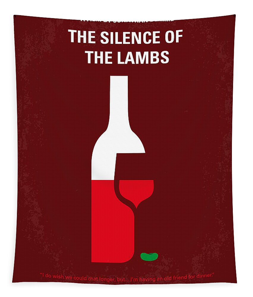 Silence Of The Lamb Tapestry featuring the digital art No078 My Silence of the lamb minimal movie poster by Chungkong Art