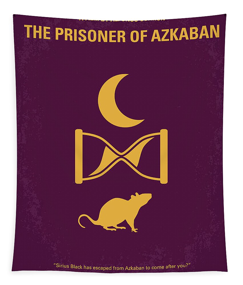 Hp - Prisoner Of Azkaban Tapestry featuring the digital art No101-3 My HP - PRISONER OF AZKABAN minimal movie poster by Chungkong Art