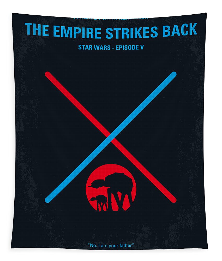 Star Tapestry featuring the digital art No155 My STAR WARS Episode V The Empire Strikes Back minimal movie poster by Chungkong Art