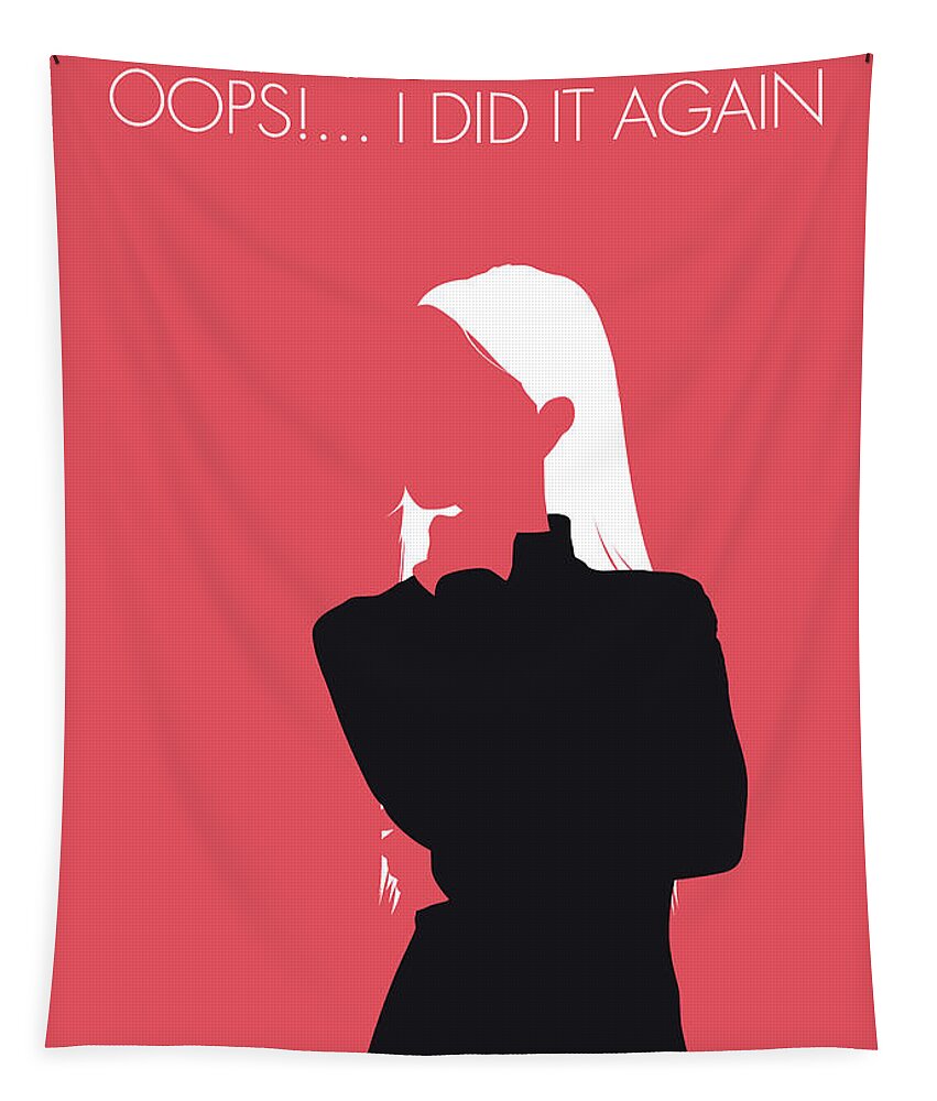 Britney Tapestry featuring the digital art No182 MY Britney Spears Minimal Music poster by Chungkong Art
