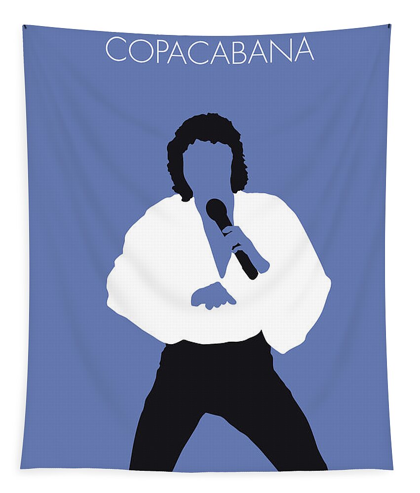 Barry Tapestry featuring the digital art No198 MY BARRY MANILOW Minimal Music poster by Chungkong Art