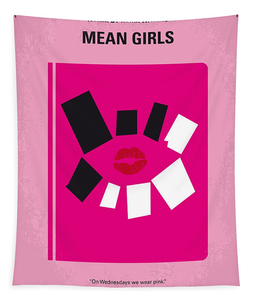 Mean Girls Tapestry featuring the digital art No458 My Mean Girls minimal movie poster by Chungkong Art