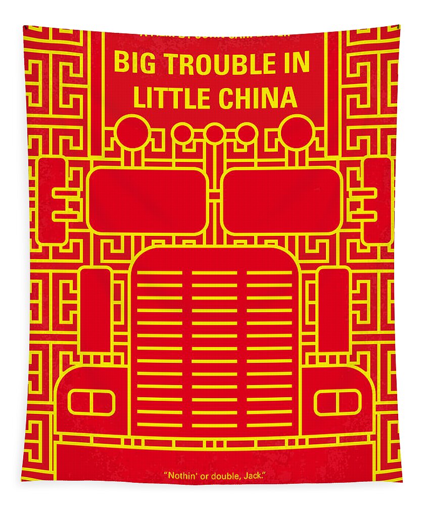 Big Trouble In Little China Tapestry featuring the digital art No515 My Big Trouble in Little China minimal movie poster by Chungkong Art