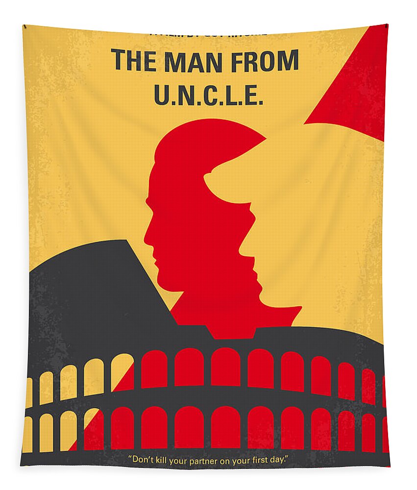 Man From Uncle Tapestry featuring the digital art No572 My Man from UNCLE minimal movie poster by Chungkong Art