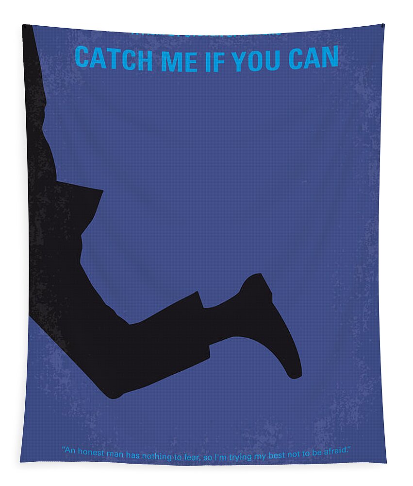 Catch Me If You Can Tapestry featuring the digital art No592 My Catch Me If You Can minimal movie poster by Chungkong Art