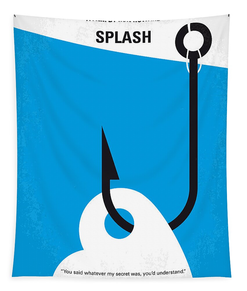 Splash Tapestry featuring the digital art No625 My Splash minimal movie poster by Chungkong Art