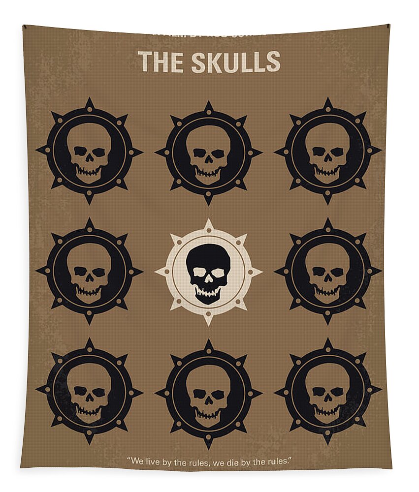 The Skulls Tapestry featuring the digital art No662 My The Skulls minimal movie poster by Chungkong Art