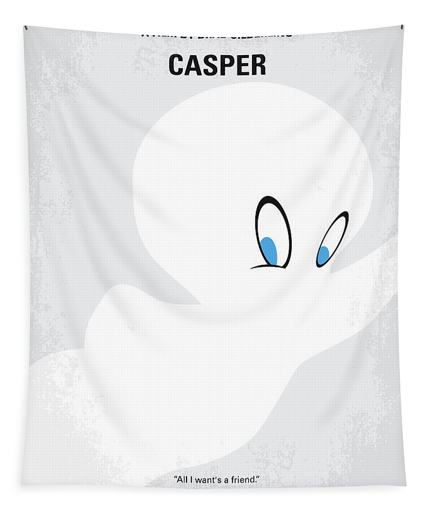 Casper Tapestry featuring the digital art No752 My CASPER minimal movie poster by Chungkong Art