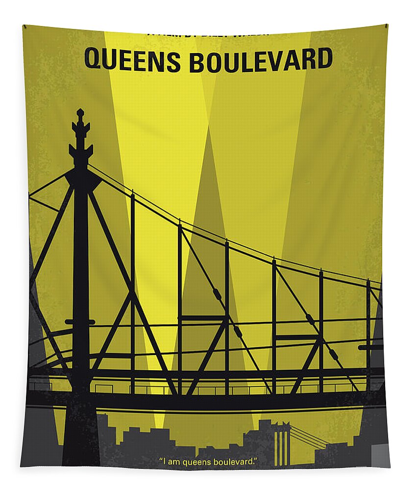 Queens Boulevard Tapestry featuring the digital art No776 My Queens Boulevard minimal movie poster by Chungkong Art