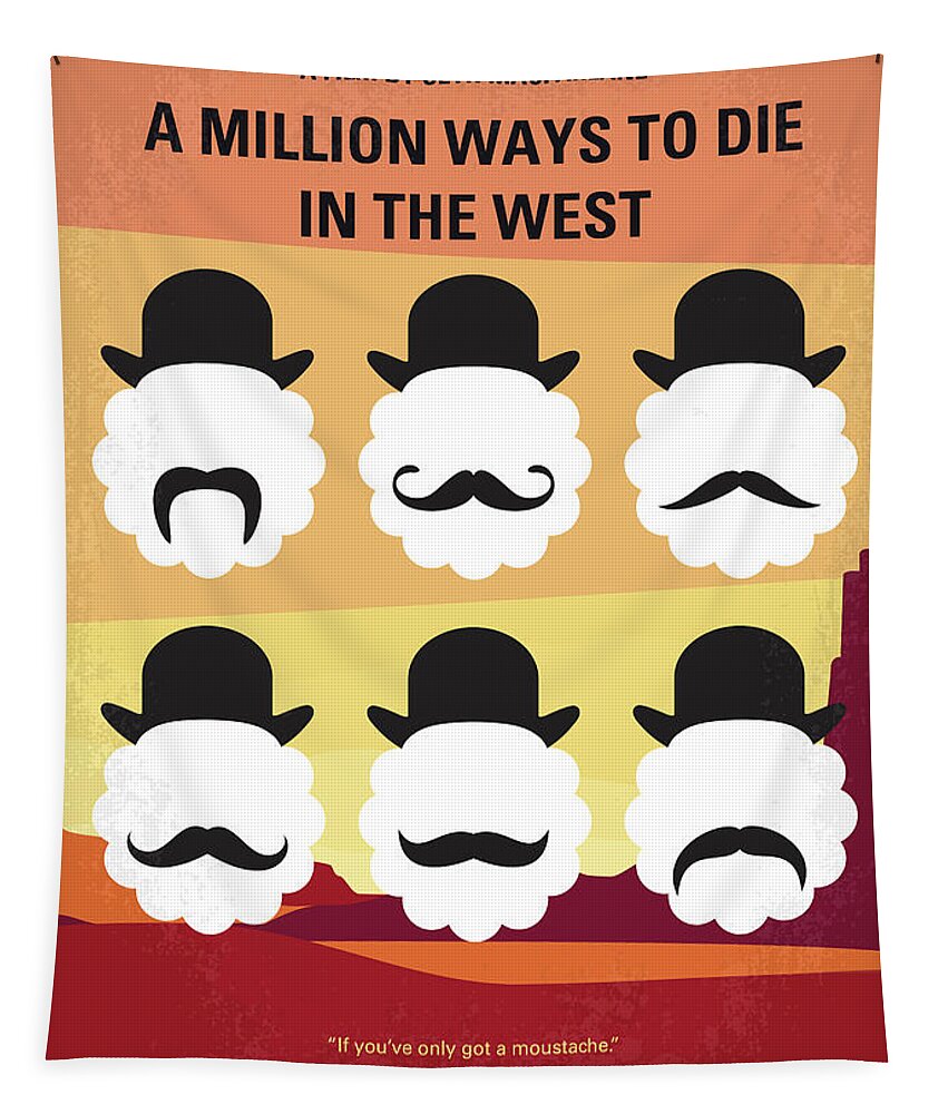 A Million Ways To Die In The West Tapestry featuring the digital art No890 My A Million Ways to Die in the West minimal movie poster by Chungkong Art