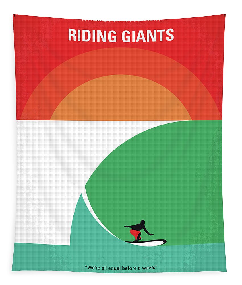 Riding Giants Tapestry featuring the digital art No915 My Riding Giants minimal movie poster by Chungkong Art