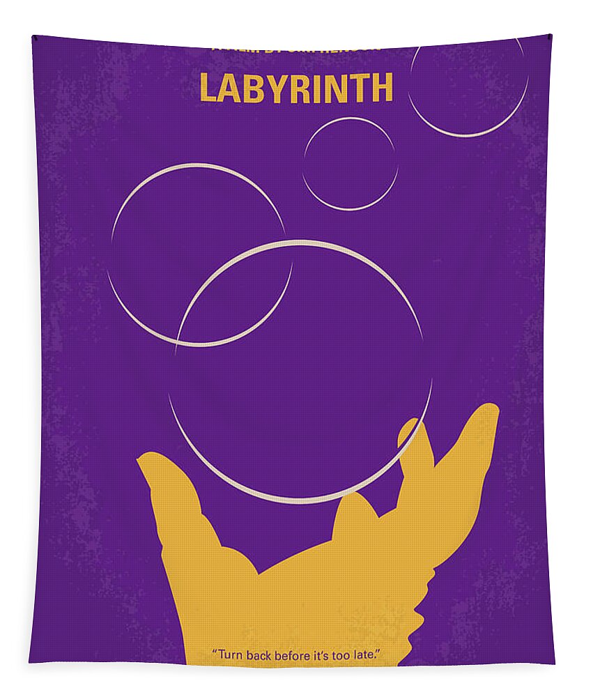 Labyrinth Tapestry featuring the digital art No928 My Labyrinth minimal movie poster by Chungkong Art