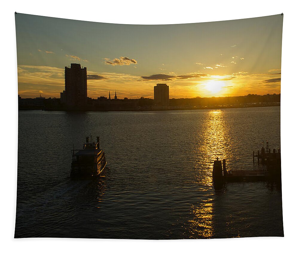 Sunset Tapestry featuring the photograph Norfolk paddle boat by Brooke Bowdren