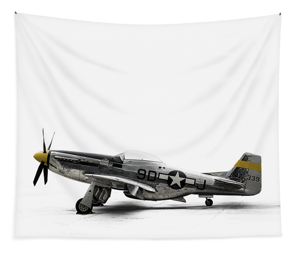 P-51 Mustang Tapestry featuring the digital art North American P-51 Mustang by Douglas Pittman