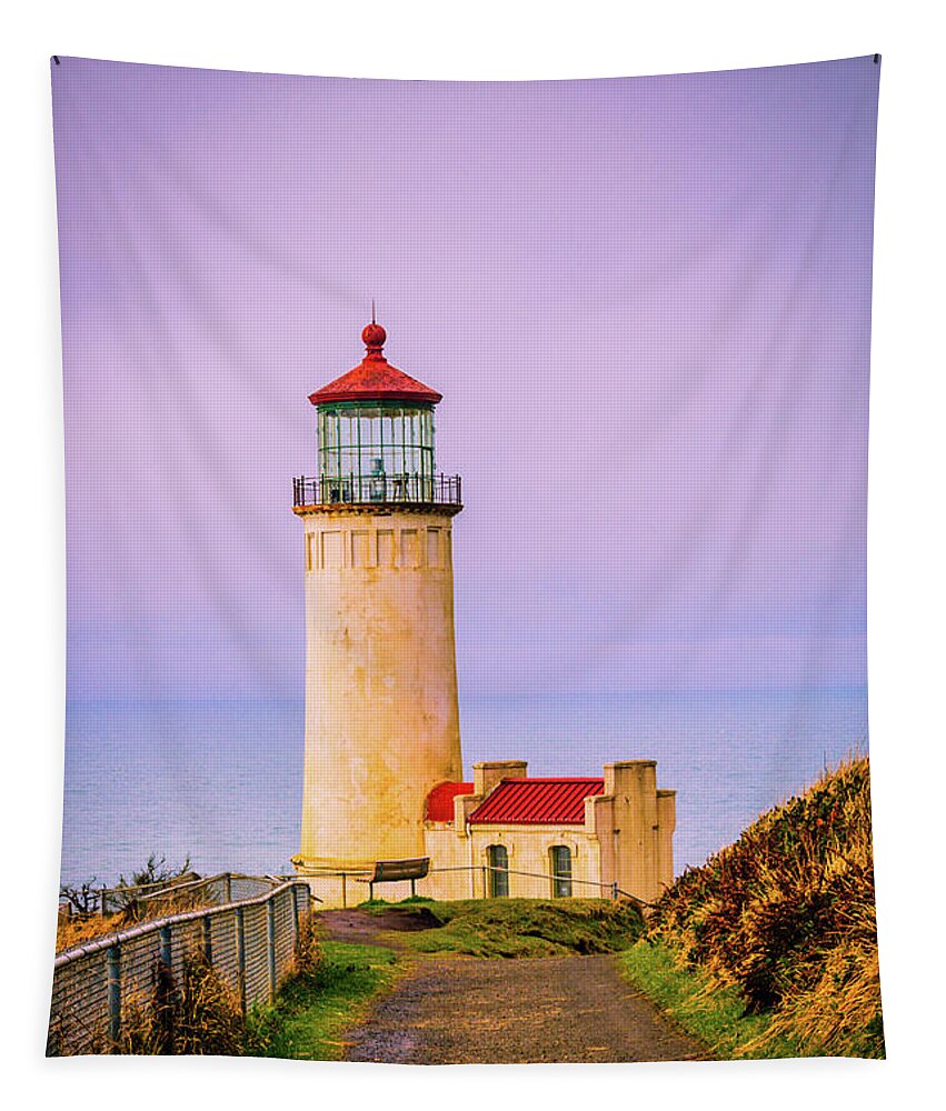North Head Tapestry featuring the photograph North Head Lighthouse by Bryan Carter