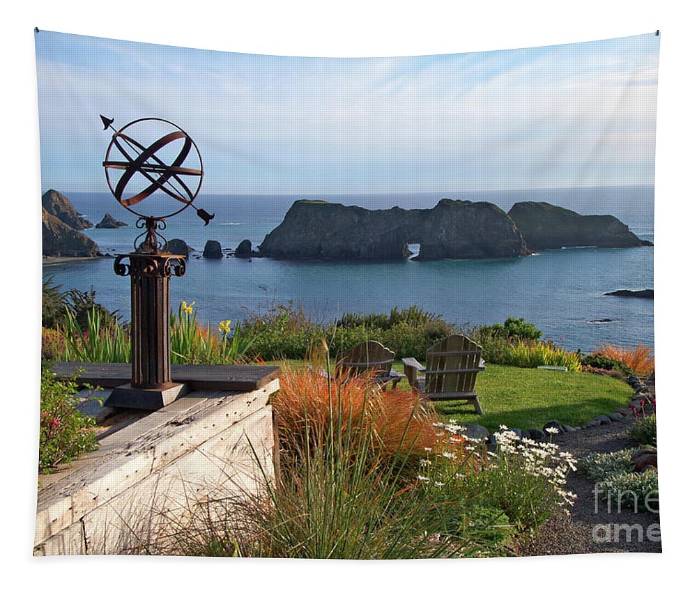 Mendocino Tapestry featuring the photograph Northern California Coast View by Charlene Mitchell