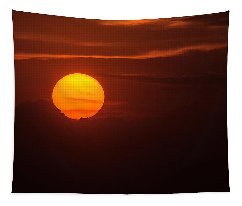 Sunset Tapestry featuring the photograph Northern Italian Sunset by Wolfgang Stocker