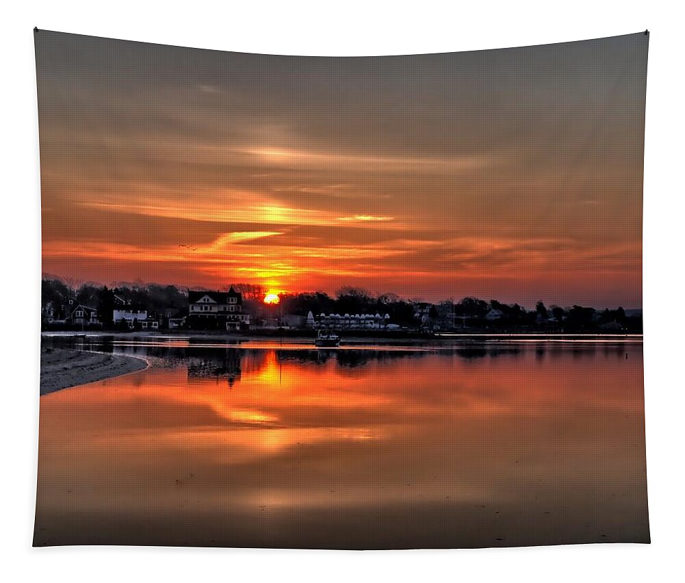 Cape Cod Tapestry featuring the photograph Nuclear Morning by Bruce Gannon
