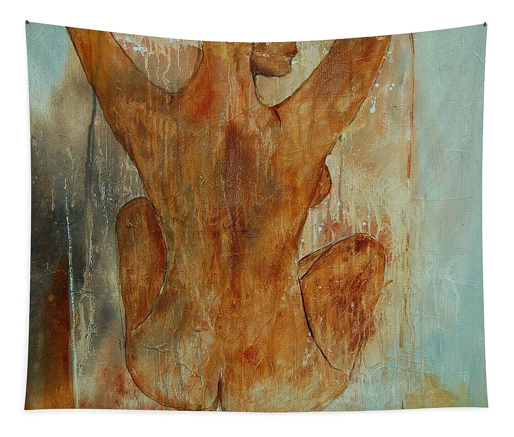 Nude Tapestry featuring the painting Nude 56901101 by Pol Ledent