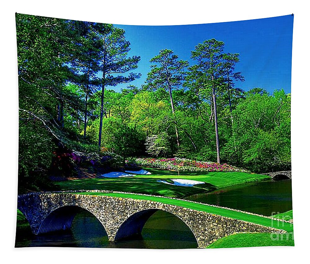 Golf Tapestry featuring the digital art Number 12 by Michael Graham