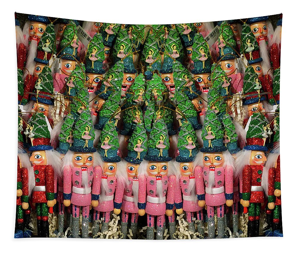 Nutcrackers Tapestry featuring the photograph Nutcrackers Attack by Bonnie Follett