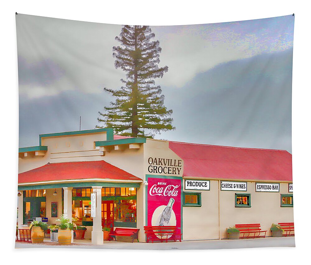 Oakville Tapestry featuring the photograph Oakville Grocery by Bill Gallagher