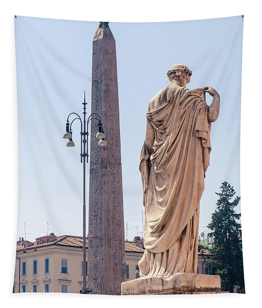 Obelisk Tapestry featuring the photograph Obelisk in Rome by AM FineArtPrints