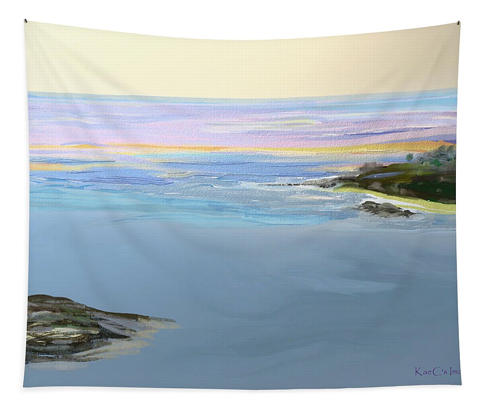 Ocean Tapestry featuring the digital art Ocean 2 by Kae Cheatham