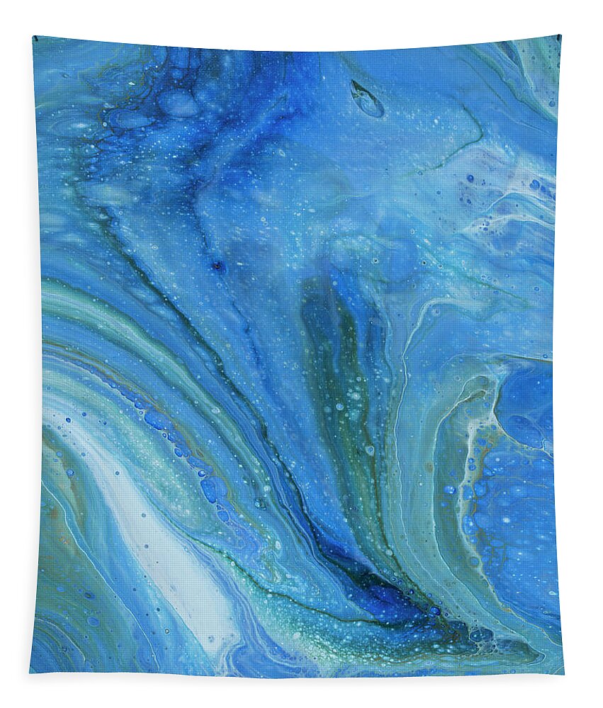 Abstract Tapestry featuring the painting Ocean Motion by Darice Machel McGuire