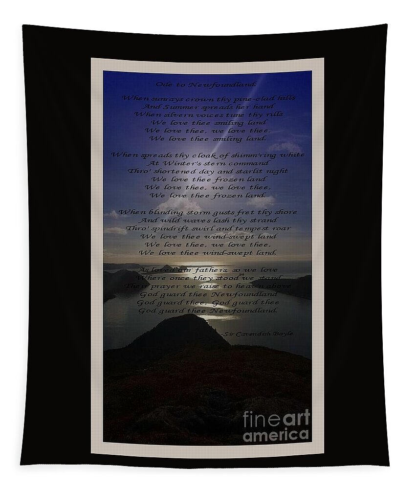 Ode To Newfoundland Tapestry featuring the photograph Ode to Newfoundland by Barbara A Griffin