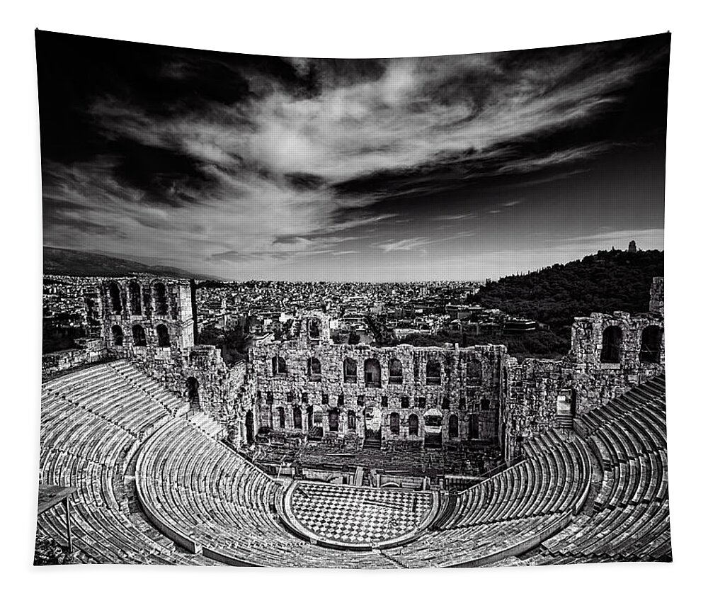 Acropolis Tapestry featuring the photograph Odeon of Herodes Atticus by Ian Good