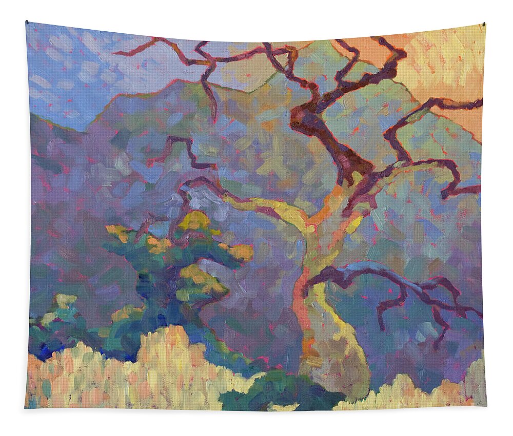 Landscape Tapestry featuring the painting Old Bones by Srishti Wilhelm