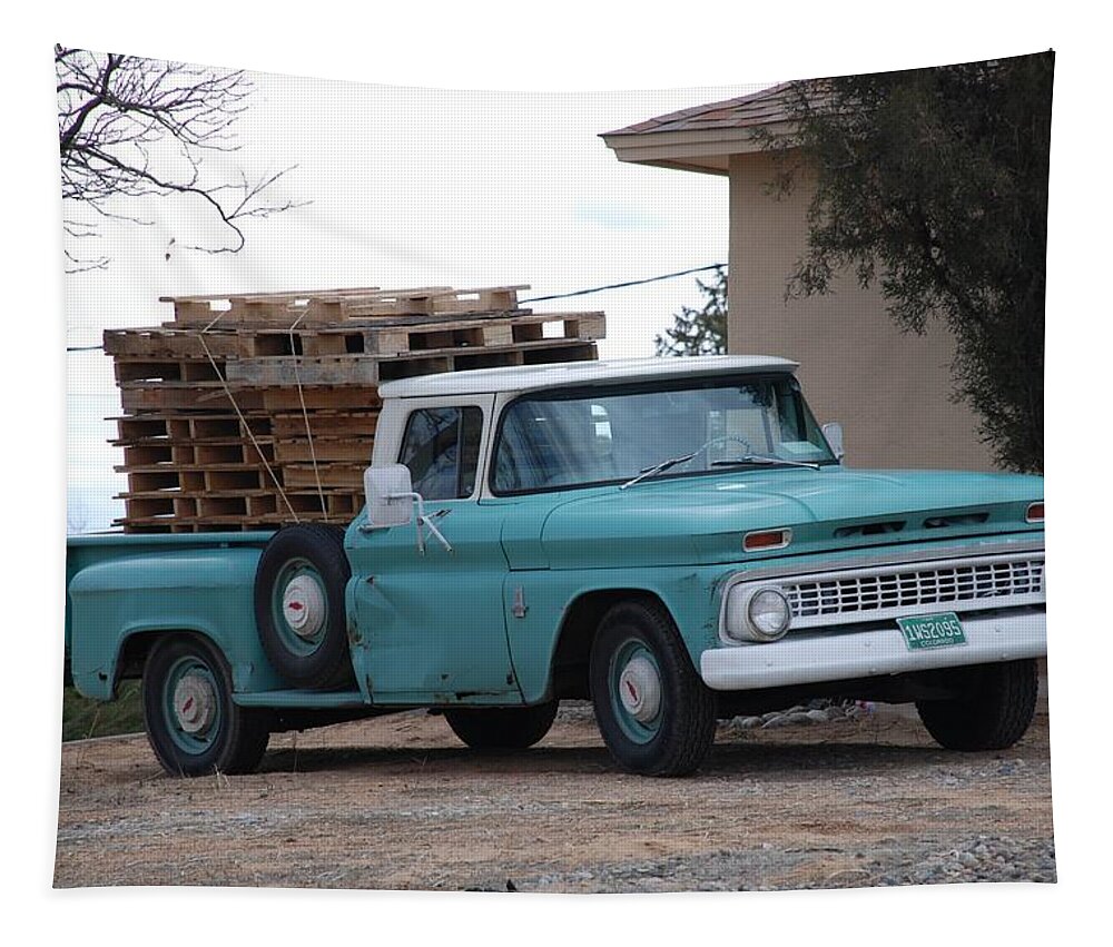 Old Truck Tapestry featuring the photograph Old Chevy by Rob Hans
