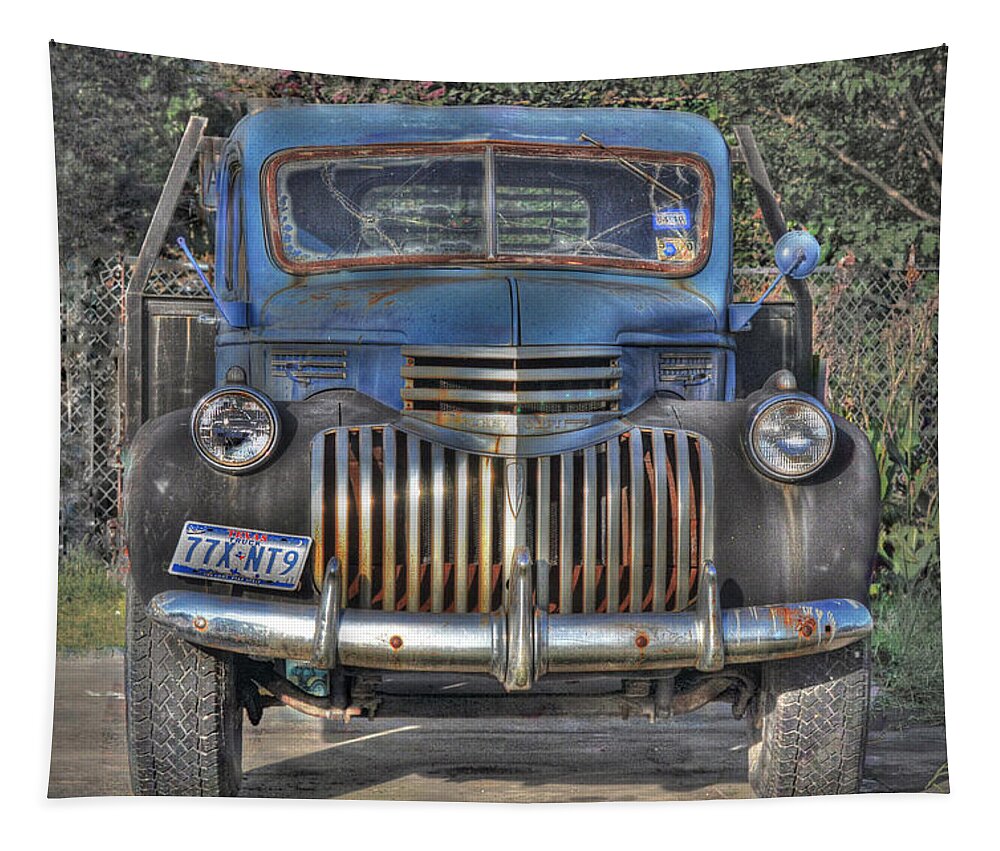 Old Tapestry featuring the photograph Old Chevy Truck by Savannah Gibbs