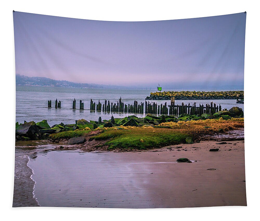 Columbia River Tapestry featuring the photograph Old Columbia River Docks by Bryan Carter