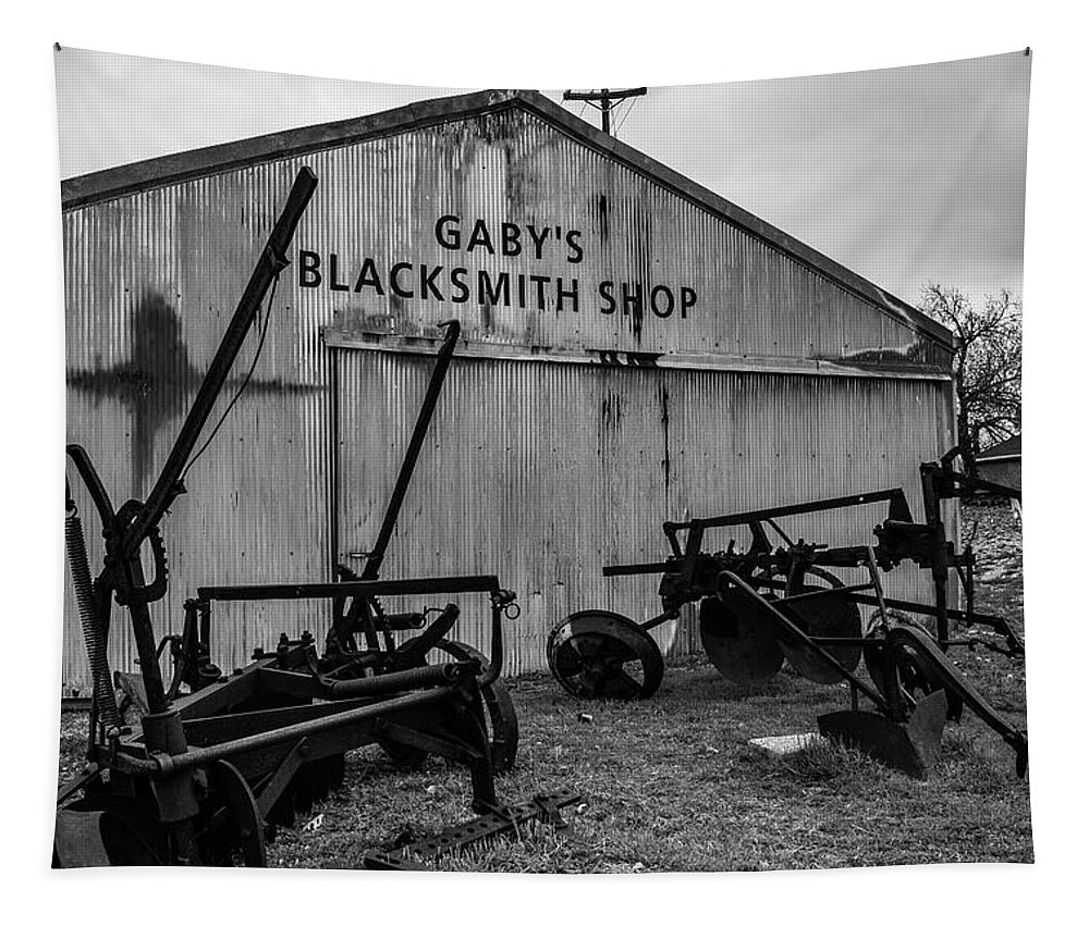 Blacksmith Tapestry featuring the photograph Old Frisco Blacksmith Shop by Nicole Lloyd