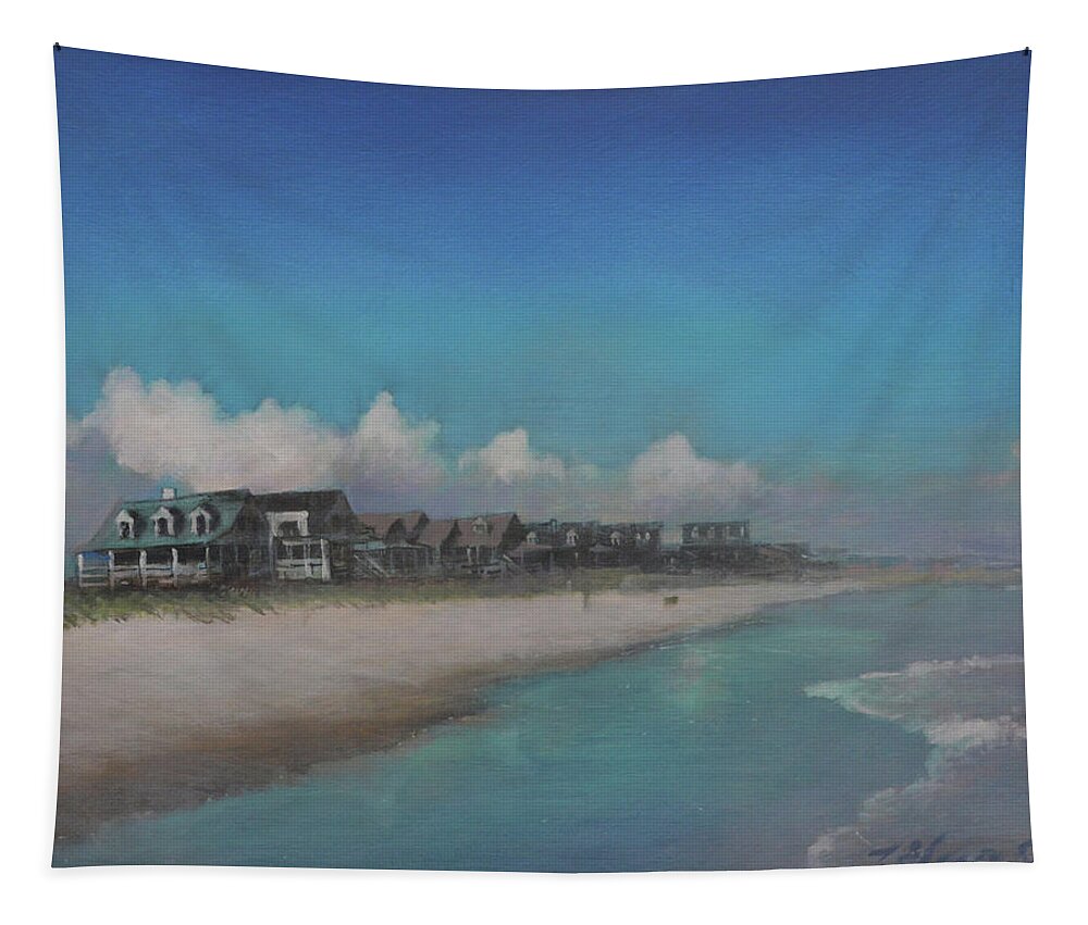 Pawley's Island Tapestry featuring the painting Old Pawleys by Blue Sky