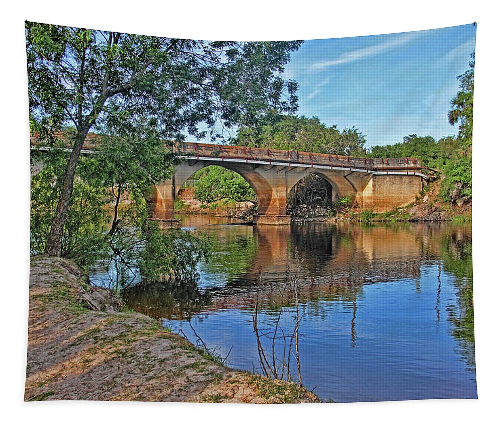Old Peace River Bridge Tapestry featuring the photograph Old Peace River Bridge 2 by HH Photography of Florida