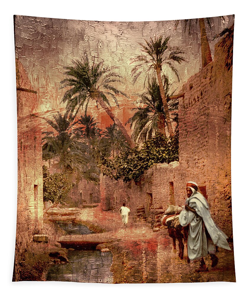 Algeria Tapestry featuring the photograph Old Town Biskra by Carlos Diaz