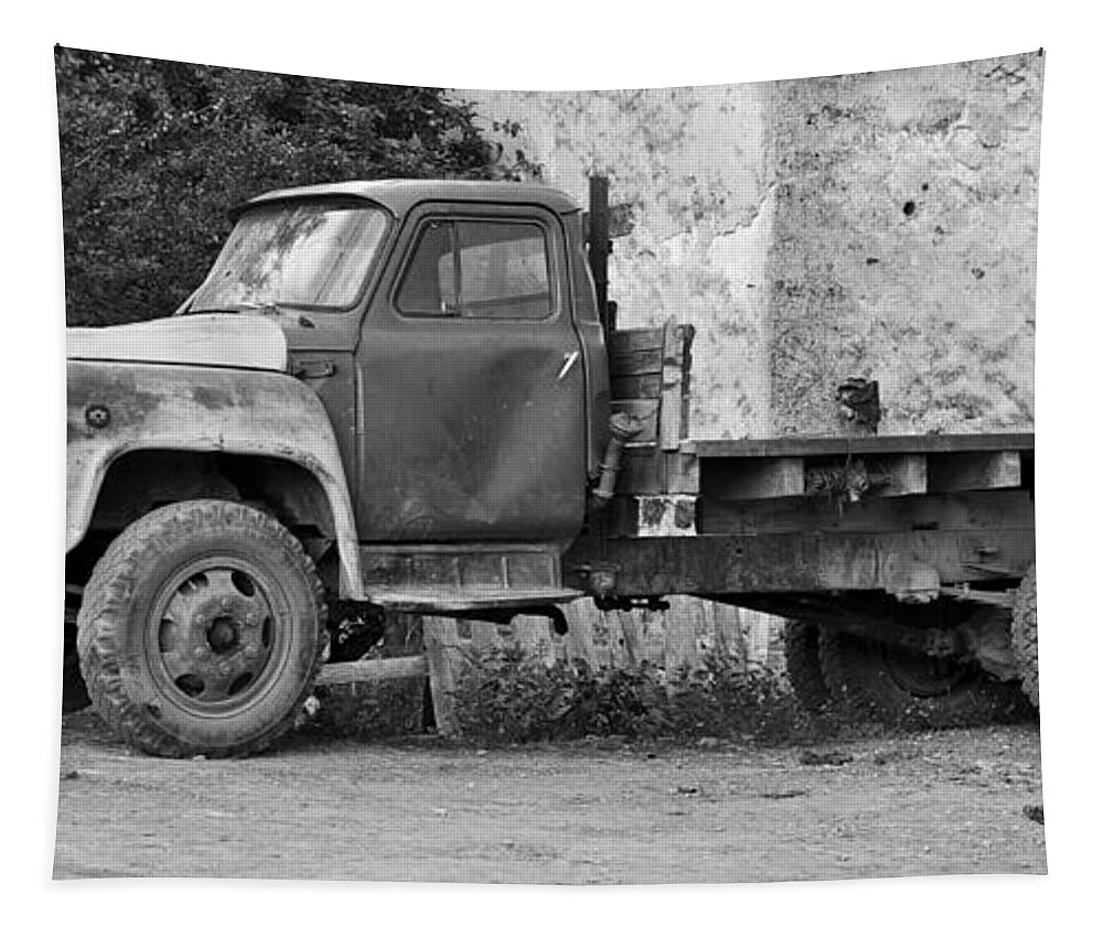 Transport Tapestry featuring the photograph Old truck by Ivan Slosar