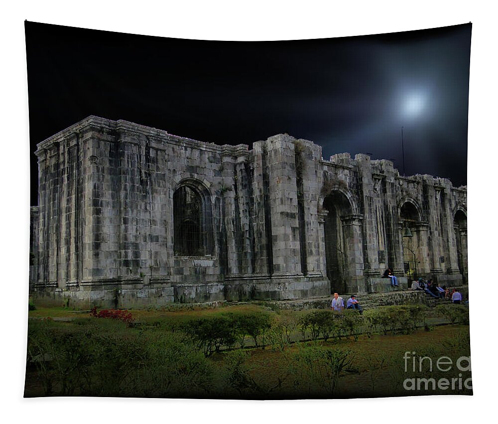 Oldest Tapestry featuring the photograph Oldest Church In Cartago, Costa Rica V by Al Bourassa