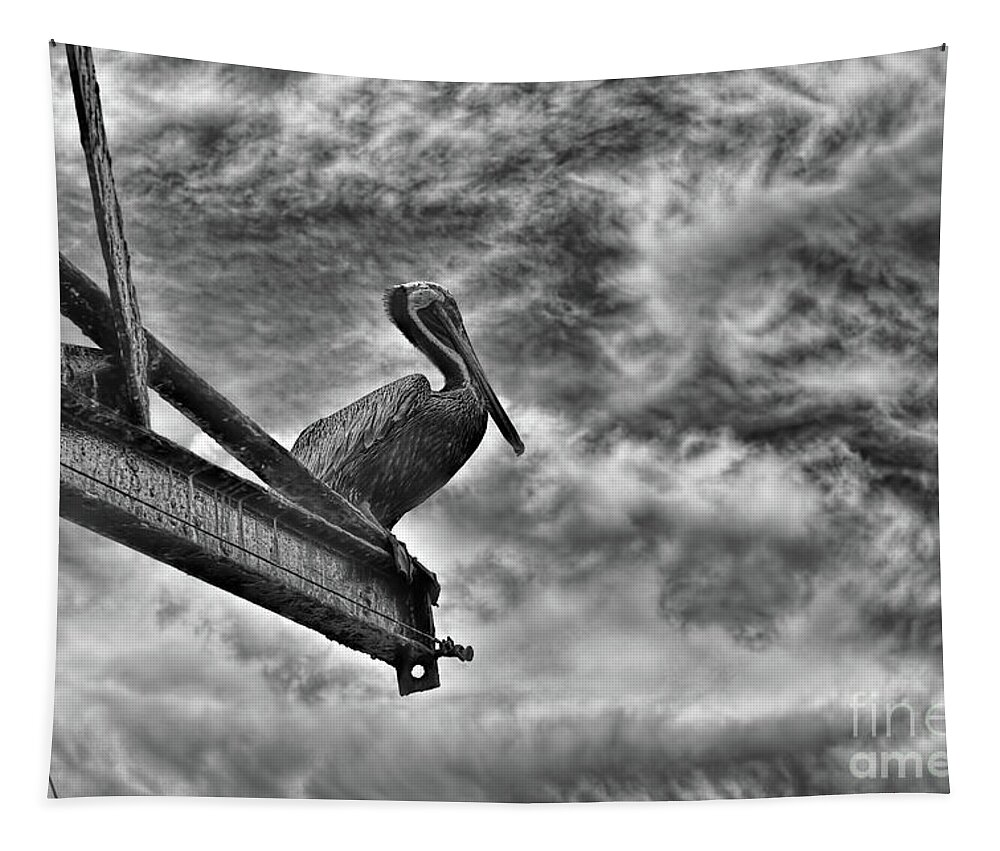 Pelican Tapestry featuring the photograph On The Eve Of A Storm by Olga Hamilton