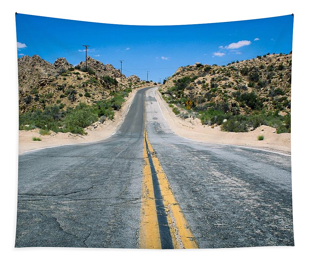 Road Tapestry featuring the photograph On the Road Again by Alison Frank